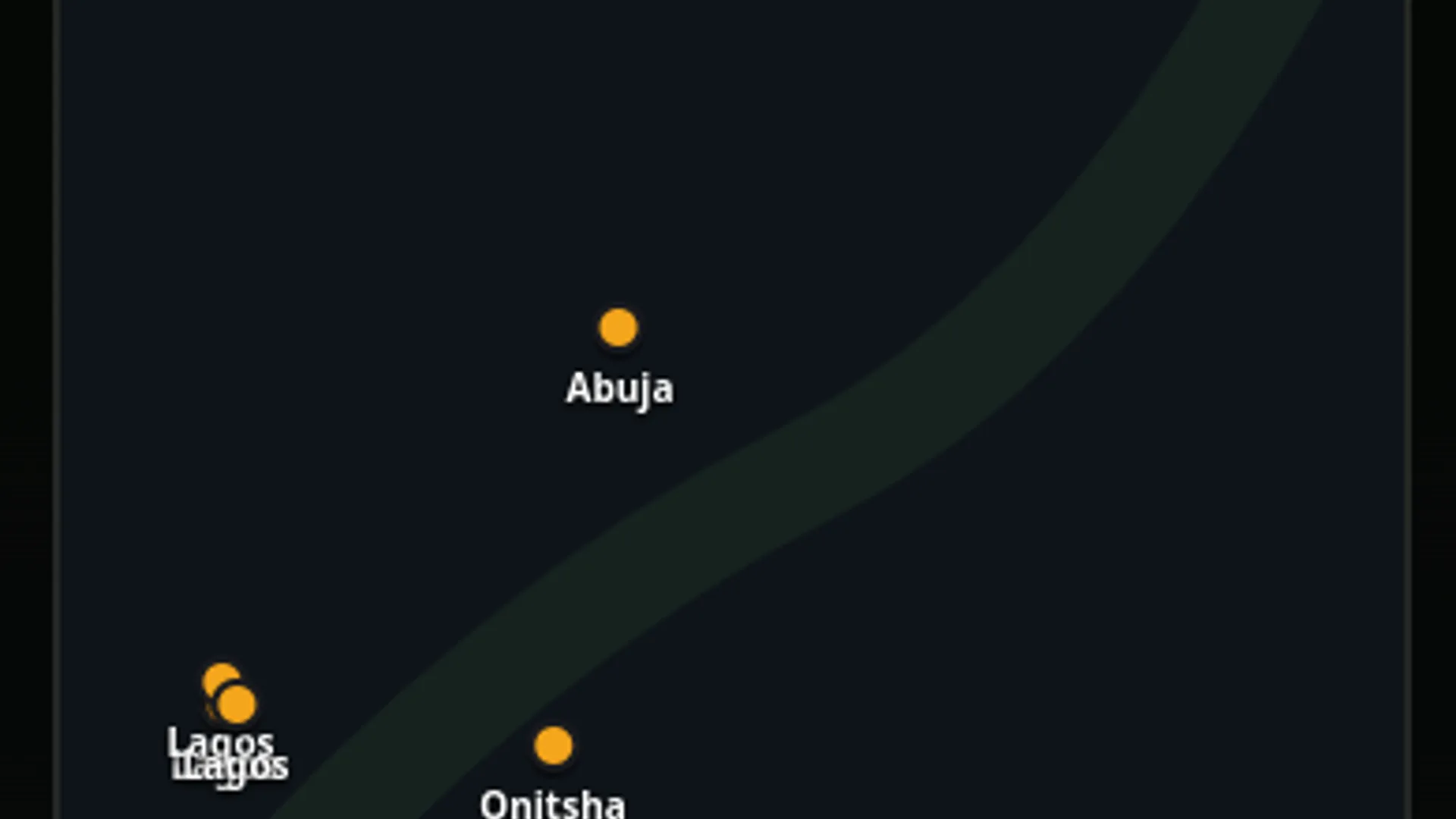 Danfo Madness: the title and city picker over a yellow danfo on a Lagos street