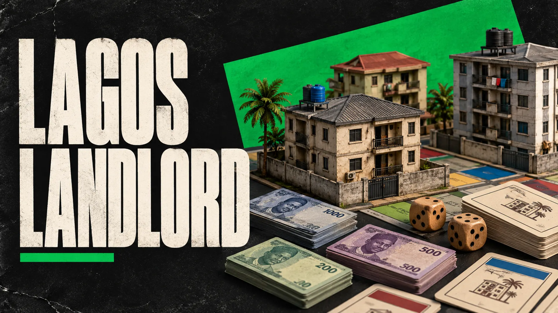 Lagos Landlord: miniature Lagos houses and property game objects