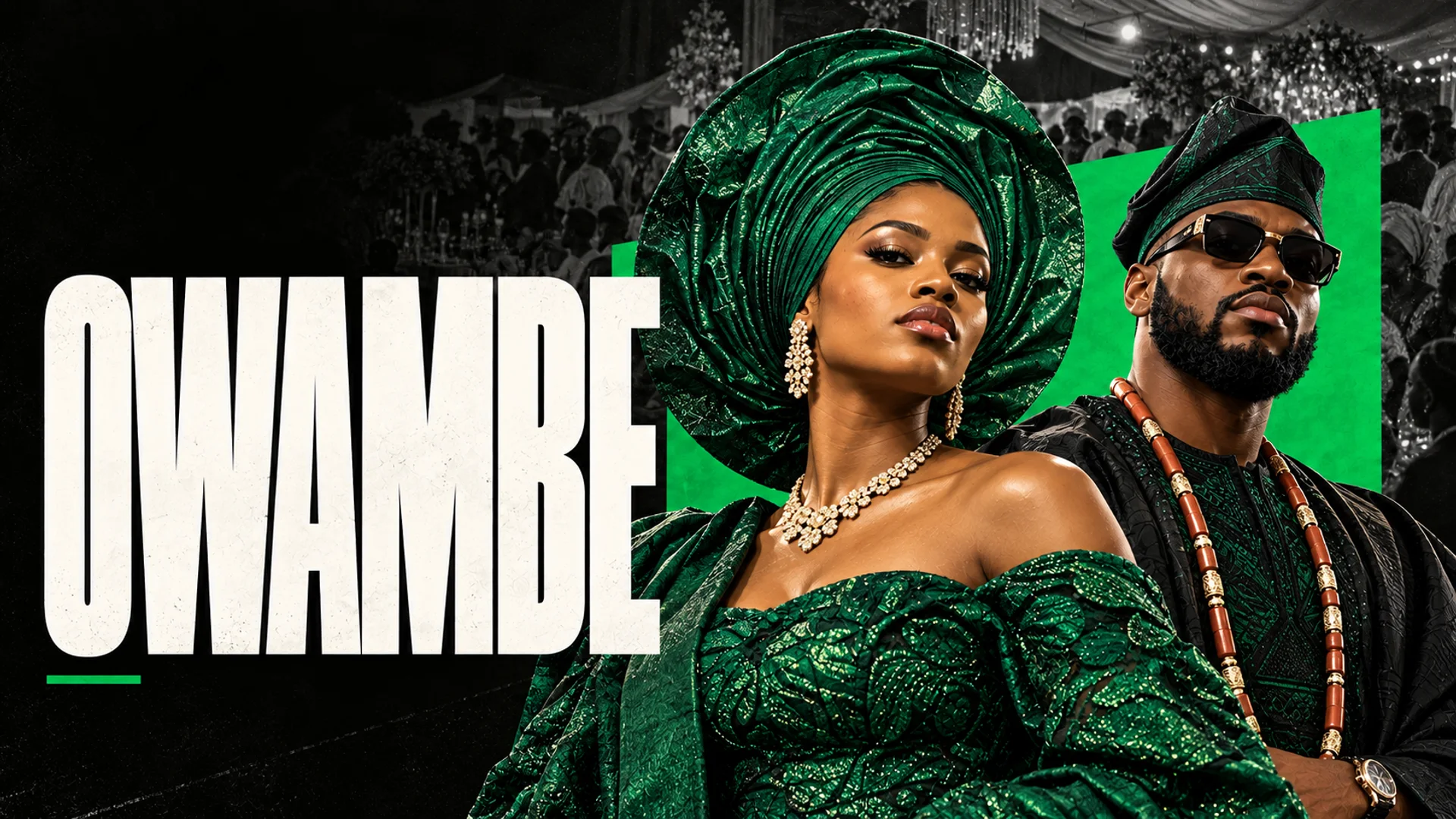 OWAMBE: Wedding guests dressed in gele and agbada